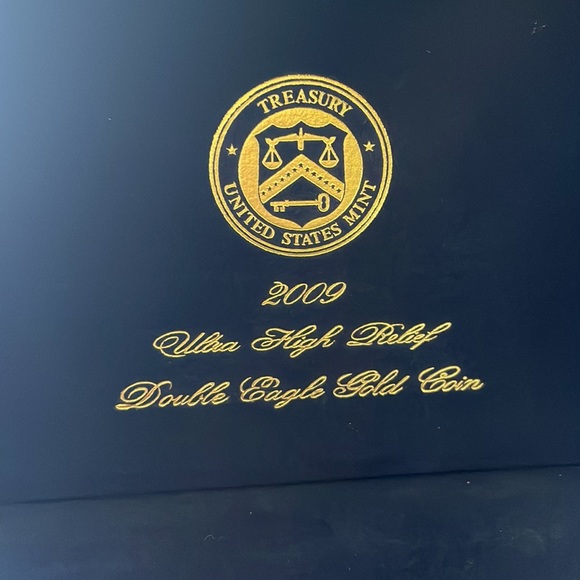 2009 Ultra High Relief double Eagle Gold Coin Display storage Case Box wood - Picture 6 of 12